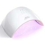 UV LED Lampe für Nägel, Tragbare 24W Nageltrockner, Nagellampe mit Infrarot Sensor, offenem Design, 30s/60s Timer Einstellung und Niedrighitze, Geeignet für alle Gel, Mädchen Geschenk