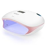 SUNUV UV Lampe für Nägel,SUN4S 48W LED Lampe for Gel Nail Nagellack mit 4 Timer LCD Display Infrarot Sensor und Double-Speed Curing (Rosa)