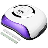 120W Nageltrockner, UV LED Lampe für Nägel, LED Nagellampe mit 4 Timer Einstellungen Infrarot Sensor LCD Display, Aushärtungswerkzeug für Finger/Zehennagel Gel