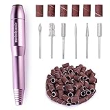 MelodySusie Nagelfräser Elektrisch 20000 U/min einstellbare Geschwindigkeit Professionelle Elektrische Nagelfeile Maniküre Pediküre Negelpflege Set für Zuhause und Nagelstudio, Lila